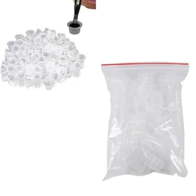 Immagine di Tazze di Inchiostri in plastica per Tatuaggi,Tappi inchiostro tatuaggi,100 Pz Set tappi pigmenti tatuaggi porta tazza tatuaggi(M)