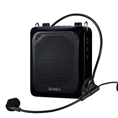 Immagine di SHIDU amplificatore vocale con microfono portatile per insegnanti, mini di voce 25W Batteria ricaricabile 4000mah Sistema PA guida turistica, allenatori, presentatori