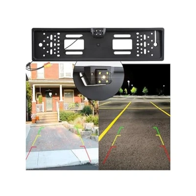 Immagine di Portatarga con telecamera 170 retrocamera 4Led auto visione notturna
