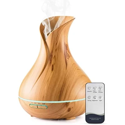 Immagine di Aoonar 550ml Diffusore di Oli Essenziali, Umidificatore con Timer, Spegnimento Automatico,7 Colori Luce LED, Senza BPA