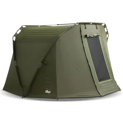 Immagine di tenda da pesca Lucx® Caracal per 1 o 2 persone, a cupola carpe, campeggio con colonna d&#039;acqua 10.000 mm