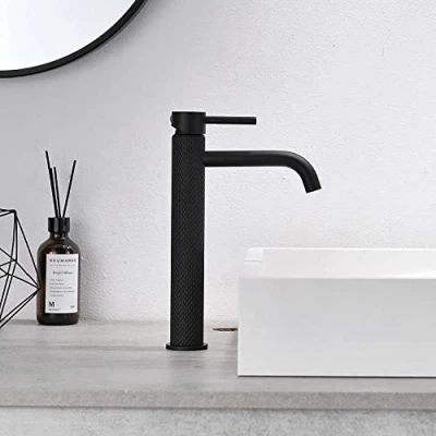 Immagine di TIMACO Nero Rubinetto Bagno Miscelatore monocomando Lavabo Acqua Fredda e Calda Disponibile