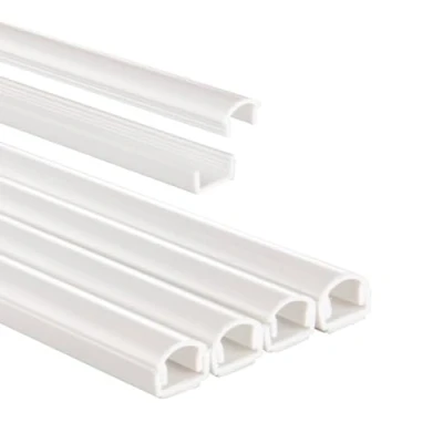 Immagine di HAMA Canale per nascondere cavi (organizer cavi, 4 pezzi, autoadesivo, 100 x 1,1 1 cm, PVC) colore bianco