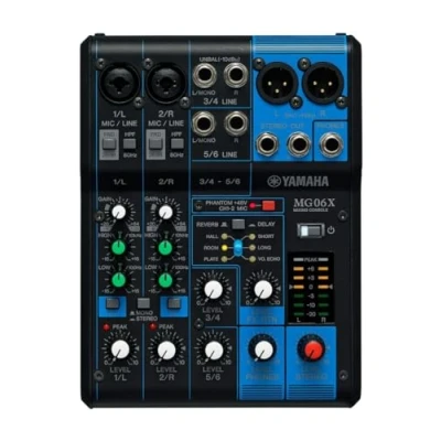 Immagine di Yamaha MG06X Mixer Audio Console di Mixaggio Compatta con 6 Canali d&#039;Ingresso e Preamplificatori Microfonici D PRE
