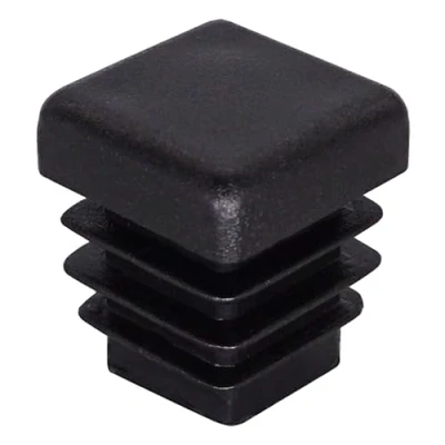 Immagine di SKIR&#039;CO tappi quadrati in plastica, 15 x mm, per tubi opachi, inserti quadrati, pali recinzioni, colore nero RAL 9005, 20 pezzi