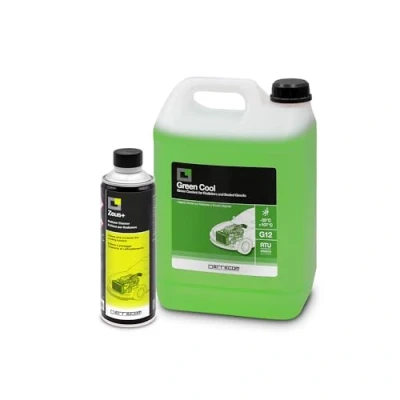 Immagine di ERRECOM Kit Sostituzione Liquido Radiatore Verde, Contiene Zeus+ Detergente Disincrostante per (350 mL) e Green Cool Verde 30C/+107C Pronto all’Uso antigelo G12 (5 L)