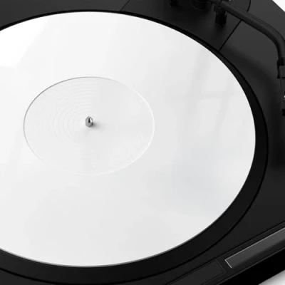 Immagine di Tappetino per giradischi Slipmat: piatto in acrilico Slipmat vinile antistatico più stretto e definito bassi, bianco
