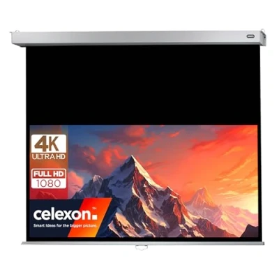 Immagine di celexon Schermo per proiettore Home Cinema e Business Roll 4K Full HD con Slow Return Professional Plus 280 x 175 cm 16:10 130&quot;