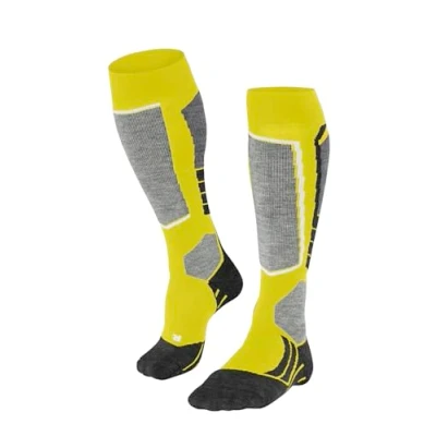 Immagine di FALKE SK2 Intermediate M KH lana filo funzionale caldi spessi 1 paio, Calzini da sci Uomo, Giallo (Limelight 1086), 46 48