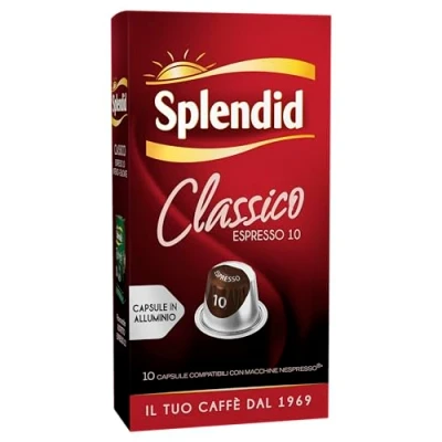 Immagine di Splendid Capsule Caffè Espresso Classico 250 in Alluminio 5 Confezioni da 50 Intensità 10 Compatibili con Macchine Nespresso®* original