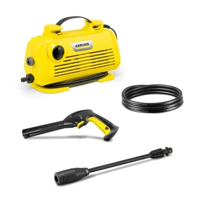 Immagine di Kärcher Idropulitrice K 2 Horizontal VPS, Pressione max 110 bar, Portata 360 l/h, Area di lavoro 20 m²/h, Filtro acqua premontato, Peso 3,5 kg, + Tubo, Pistola ad Alta Pressione, Lancia Vario Power