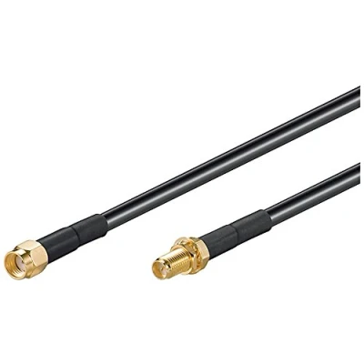 Immagine di Goobay 51679 Prolunga per Antenne WLAN Wi Fi, Nero, 10m Lunghezza del Cavo