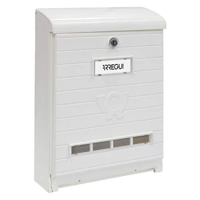 Immagine di Cassetta Postale Individuale in Plastica Resistente, Di Grandi Dimensioni, Cassette della posta da parete stagna, Dimensione L (Riviste e Buste C4), Facile Montare, Bianco