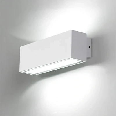 Immagine di Dr.lazy 12W LED Lampada da parete Muro in Alluminio Applique Esterna impermeabile IP65 Faretto soggiorno/terrazzo/giardino 6000K bianco freddo (Bianco 6000K)
