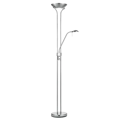 Immagine di Home Sweet Lampada da terra classica 50 x 180 cm Dimmerabile Con luce principale R7s di lettura G9 Argento Utilizzo per camera letto e soggiorno