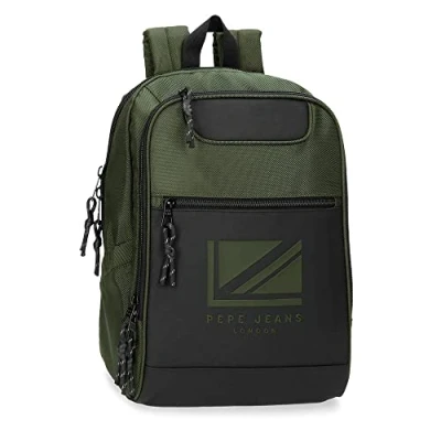Immagine di Pepe Jeans Bromley LDN Zaino per portatile regolabile 13,3&quot; verde 27 x 36 10 cm Poliestere con dettagli in finta pelle 9 l