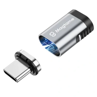 Immagine di Magtame Magnetico Adattatore da USB C Maschio a Femmina, Tipo 240W, Trasferimento Dati 20Gbps, Uscita Video 4K per Steam Deck, ROG Ally, Switch, Notebook, Tablet, Phone 15