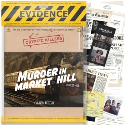Immagine di Cryptic Killers Gioco misterioso Omicidio irrisolto Cold Case Files Investigation Detective Evidence &amp; Crime File individui, appuntamenti serali e giochi di festa a Market Hill