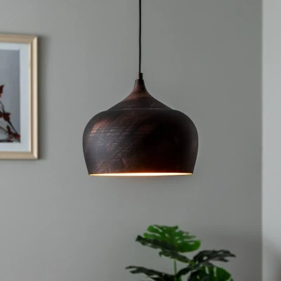 Immagine di Opviq Lampada a sospensione Saglam 3761 1 luce Ø28cm rame/oro