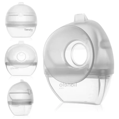 Immagine di LIONELO MILKY 2 in 1 raccogli latte materno e pompa per silicone, manuale, senza BPA, pressione negativa, 60 ml, facile da pulire, discreto, comodo