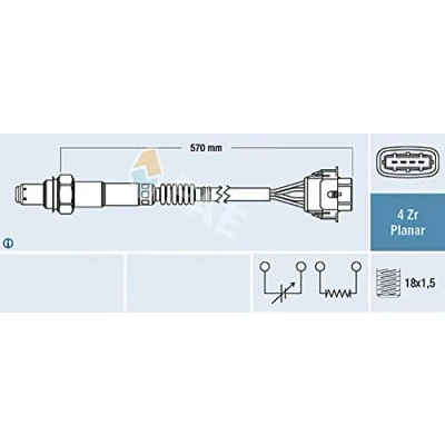 Immagine di FAE 77154 Sonda lambda davanti al catalizzatore di regolazione OPEL: Corsa D Hatchback, Meriva A, C CHEVROLET: Aveo Hatchback