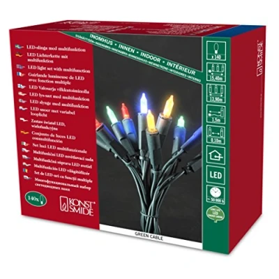 Immagine di Konstsmide 6310 520 Mini catena luminosa interno rete elettrica LED (monocolore) Multicolore Lunghezza illuminata: 13.9 m