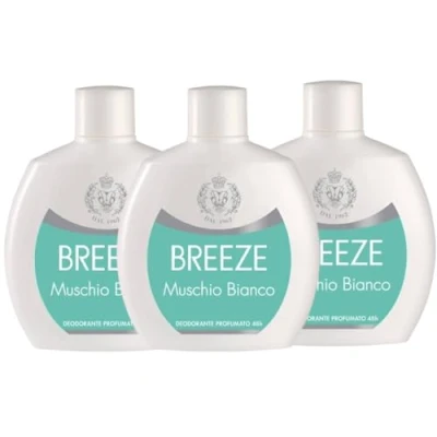 Immagine di Breeze Squeeze Deodorante Profumato Unisex 48H 100 Ml (3, Muschio Bianco)