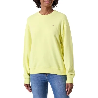 Immagine di Tommy Hilfiger FLAG ON Chest Felpa, Donna, Taglia: Large, Yellow tulip