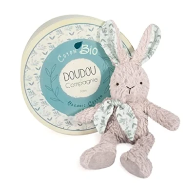 Immagine di DOUDOU et Compagnie Pantin Coniglio Bio Grigio 25 cm BOTANIC DC3969