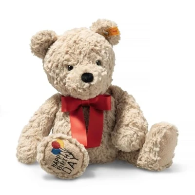 Immagine di Steiff Soft Cuddly Friends Orsacchiotto di Peluche Happy Birthday, Colore Biondo Autunnale, 35cm, 114069