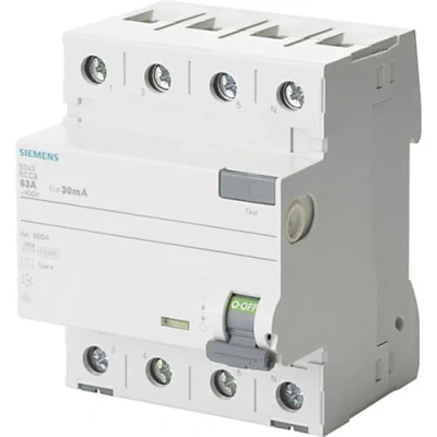 Immagine di Siemens 5SV3344 6 Dig.Industr. Interruttore differenziale A 4 poli 40 0.03 400 V