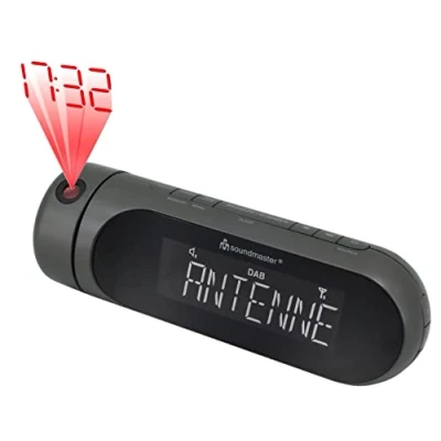 Immagine di Soundmaster UR6700AN Radiosveglia Digitale da Comodino con Radio DAB plus/FM RDS, 20 Stazioni Preimpostate, Impostazione Automatica dell&#039;Ora, Display LCD, Doppia Sveglia, Timer Sonno