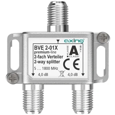 Immagine di Axing BVE 2 01X Distributore a vie 4 dB 5 1800 MHz TV Data Internet via cavo