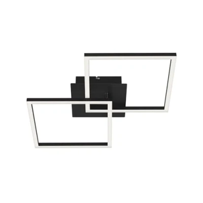 Immagine di BRILONER Leuchten Lampada da soffitto a LED girevole, dimmerabile, 24 Watt, 1800 lumen, 3.000 Kelvin, nero, 620 x 368 73 mm (L P A)