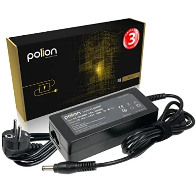 Immagine di Polion Pro Caricatore da 65 W, 19 V, 3,42 A, 5,5 x 2,5 mm, per computer portatili ASUS, Toshiba Portege Satellite, Acer TravelMate, FUJITSU, Lenovo, MSI, MEDION Akoya, Aristo, Advent, Siemens Amilo