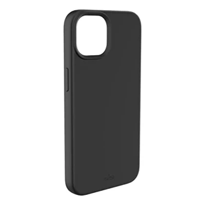 Immagine di Puro Cover ICON in silicone liquido compatibile con iPhone 14 e 13; soft touch; trattamento anti batterico; interno microfibra; ricarica wireless, NERO