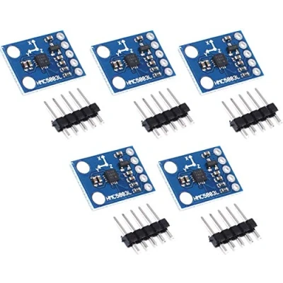 Immagine di TECNOIOT 5pcs GY 273 QMC5883L Triple Axis Compass Magnetometer Sensor HMC5883L Compatible