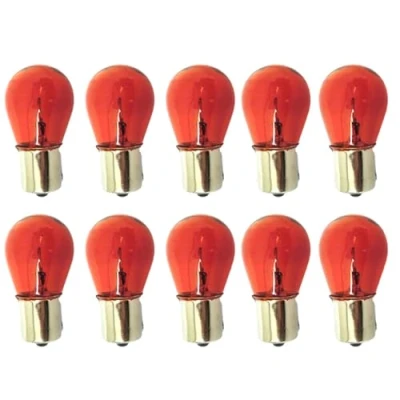 Immagine di CARALL 10 Pezzi di Lampadine Alogene 12V Per Auto (PY21W BAU15S 21W Arancione)