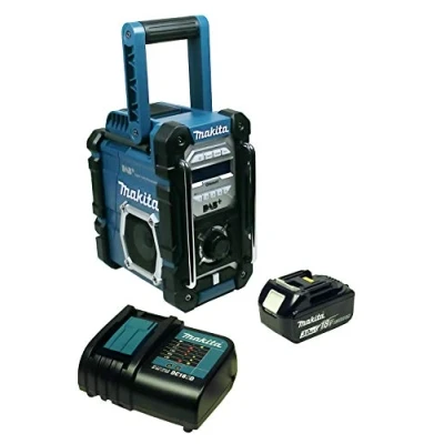 Immagine di Makita DMR 112 Radio da cantiere con DAB+ e Bluetooth + batteria 3Ah caricatore