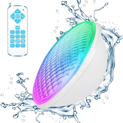 Immagine di KOLLNIUN Par56 illuminazione piscina 22W luce subacquea RGB con telecomando luci 12V AC/DC IP68