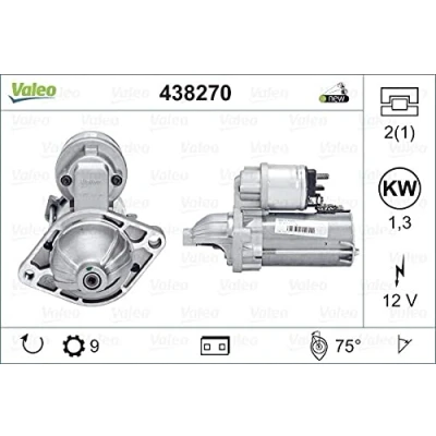 Immagine di VALEO 438270 Motorino di avviamento 12 1,3 9 NEW ORIGINAL PART OPEL: Corsa D Hatchback, Astra J Sports Tourer, Meriva B, SUZUKI: Wagon R+ II Hatchback