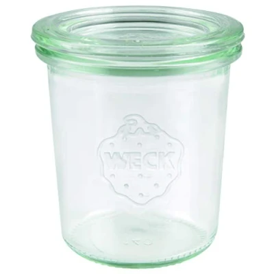 Immagine di Weck 761 Barattolo 140 ml Alta qualità, con Coperchio, Conserve Resistente al Calore, Adatto microonde, Forno Vetro Bordo Rotondo, 12 Pezzi, Trasparente