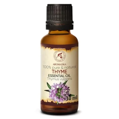 Immagine di Olio Essenziale di Timo 30ml Thymus Vulgaris Austria L&#039;olio Naturale Viene Utilizzato nei Bagni Aromatici Saune Inalazioni Massaggi Cura dei Capelli e Della Pelle