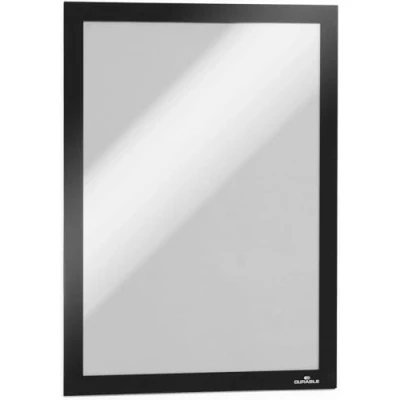 Immagine di Durable 487201 Duraframe A4, Cornice Espositiva Adesiva, per Superfici Lisce e Solide, Formato Confezione da 2 Pezzi, Nero
