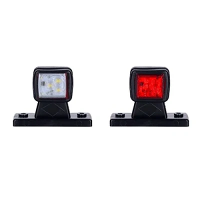 Immagine di BUL BARS 2 x 6 SMD LED luce di posizione laterale 12 V 24 con marchio controllo E, per auto, camion, bianca rossa universale