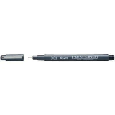 Immagine di Pentel S20P Pointliner nero punta 0,03 mm 12 pz