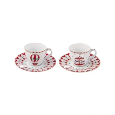 Immagine di EASY LIFE Set 2 tazzine caffè con piattino Christmas Wonderland