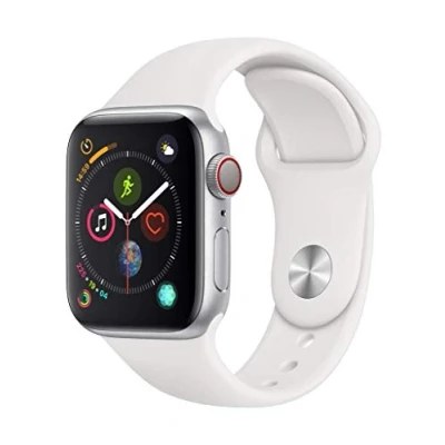 Immagine di Apple Watch Series 4 40mm (GPS + Cellular) Cassa In Alluminio Color Argento Con Bianco Cinturino Sport (Ricondizionato)