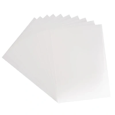 Immagine di Florence Fogli di plastica opaca, formato A4 0,5 mm, 10 fogli, rigidi, in polipropilene, colore: bianco, per bustine, pianificatori, stencil, linguette e scrapbooking