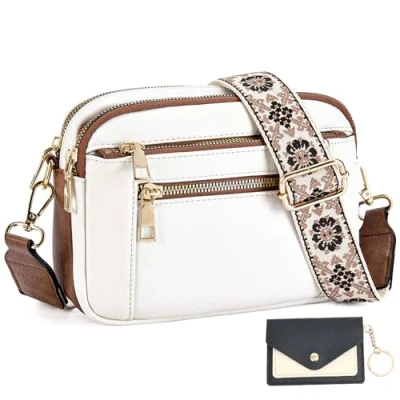 Immagine di JinDouer Borsa Marsupio Donna, Borse Tracolla Piccola, Borsetta Elegante (Bianca)